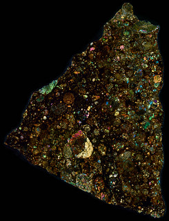 Meteorite in Cross Polarized Light