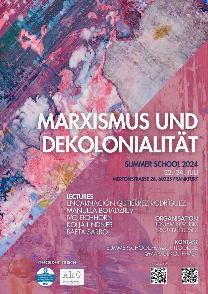 Sharepic zur Summer School »Marxismus und Dekolonialität«