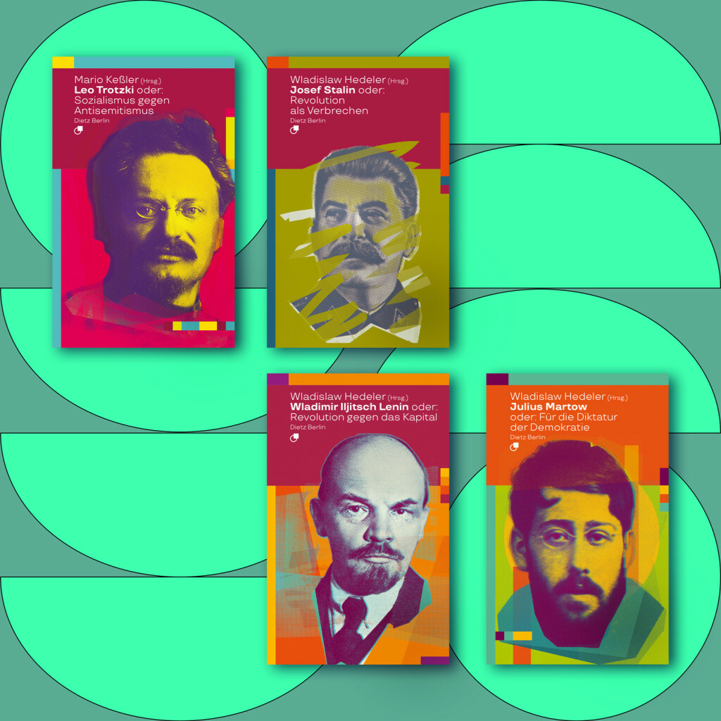 Abbildung der vier Titel in der Reihe »Biografische Miniaturen«: 

1. Leo Trotzki oder: Sozialismus gegen Antisemitismus, herausgegeben von Mario Keßler

Herausgegeben von Wladislaw Hedeler:
2. Josef Stalin oder: Revolution als Verbrechen
3. Wladimir Iljitsch Lenin oder: Revolution gegen das »Kapital«
4. Julius Martow oder: Für die Diktatur der Demokratie