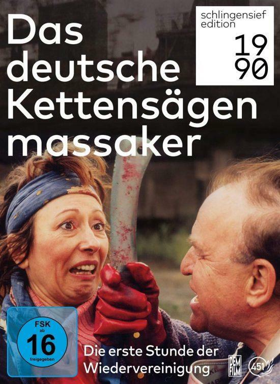 Filmplakat 
schlingensief edition 1990 
Das 
deutsche 
Kettensägen 
massaker 
Die erste Stunde der 
Wiedervereinigung 