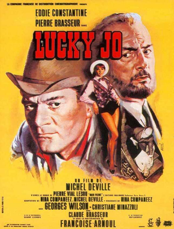 Filmplakat 
EDDIE CONSTANTINE 
PIERRE BRASSEUR 
dans 
LUCKY JO 