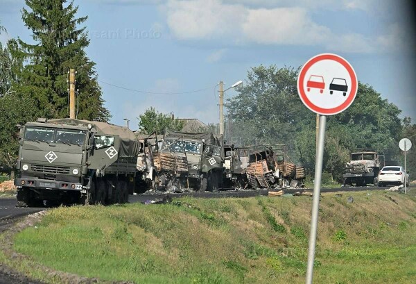 Russian convoy in Kursk