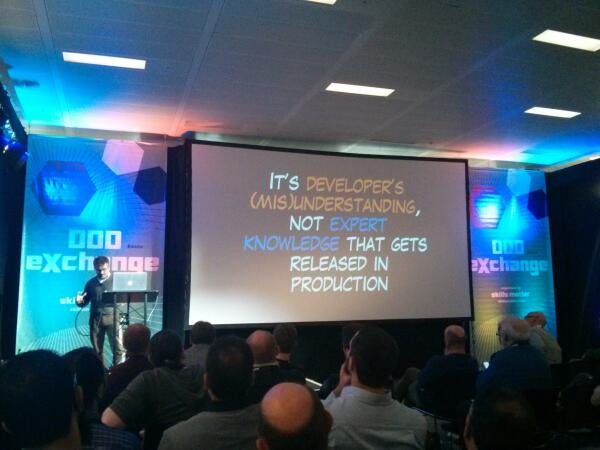 From Alberto’s slide:

IT'S DEVELOPER'S (MIS)UNDERSTANDING, NOT EXPERT KNOWLEDGE THAT GETS RELEASED IN PRODUCTION