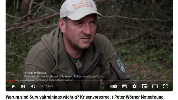 Der Angeklagte Peter Wörner präsentierte sich in einem YouTube-Video. Screenshot: YT